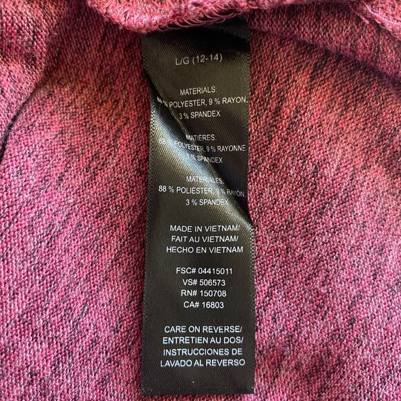 Studio 1886 mauve wine 3/4 sleeve stretchy pullover top L 12-14 - Picture 7 of 8